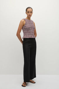 Heidi Top - Gingham Deep Red