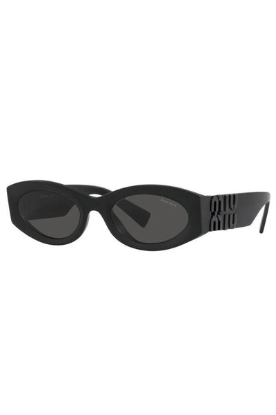 【MIU MIU】Glimpse Sunglasses BLACK Miu Miu Eyewear Miu Glimpse oval-frame Sunglasses | Black