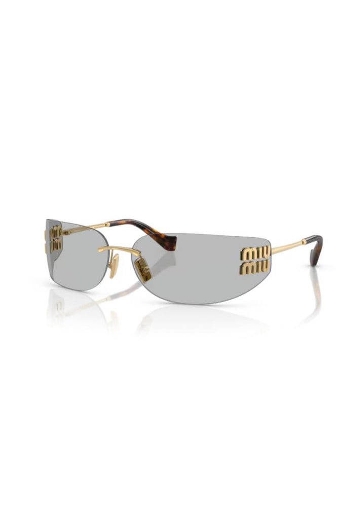 Miu Miu Eyewear logo-lettering geometric-frame Sunglasses