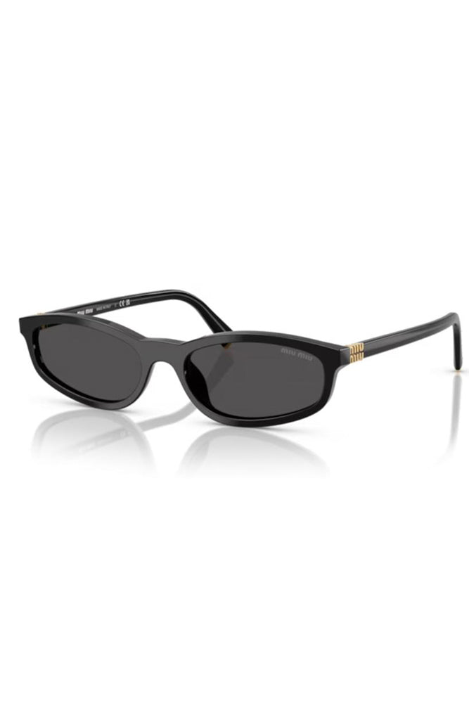 Shop Miu Miu MIU MIU Regard Sunglasses A06S Black/Dark Grey