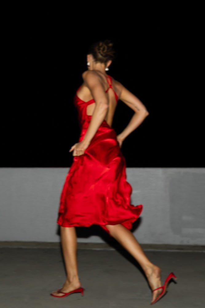 Shop Turquoise Lane The Label - The Andie Dress - Red - Turquoise Lane