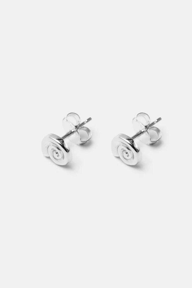 Mini Spiral Earrings Silver
