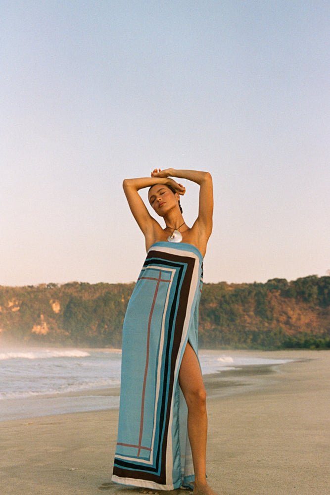Shop Turquoise Lane The Label - The Kennedy Strapless Maxi Dress -  Turquoise Lane